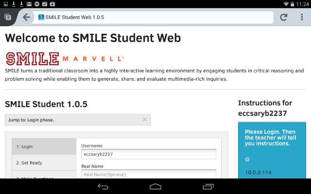 SMILE Student Web Button