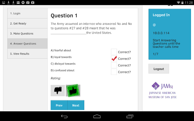 SMILE Student - Start Answering Questions